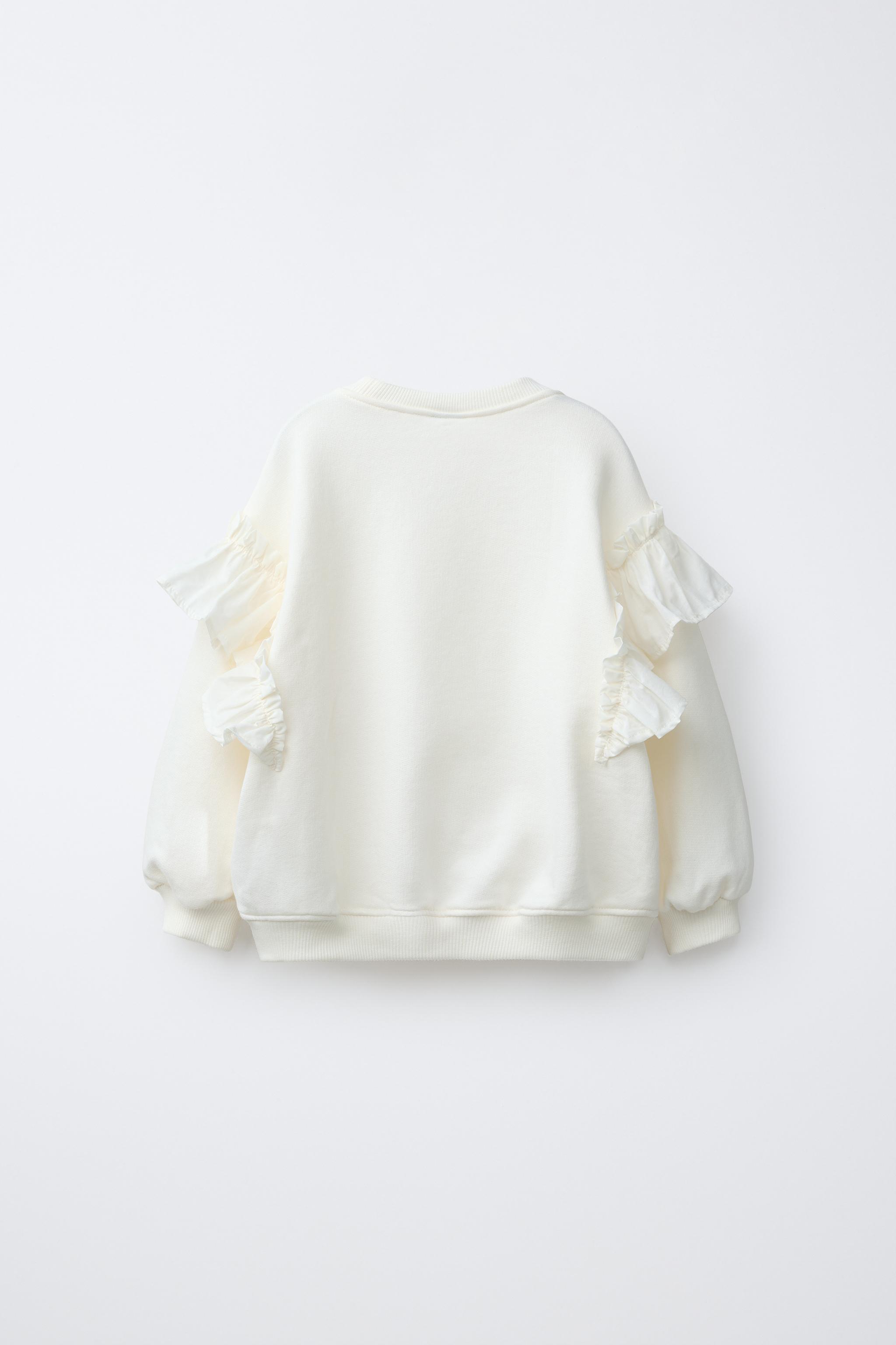 SWEAT ROMANTIQUE À VOLANTS